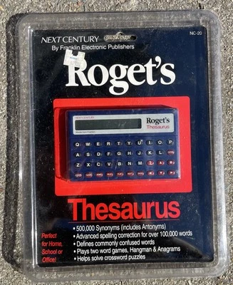 NEW ROGET'S Thesaurus Next Century Franklin Electronics NC20 Home School Vintage - Image 1 of 3