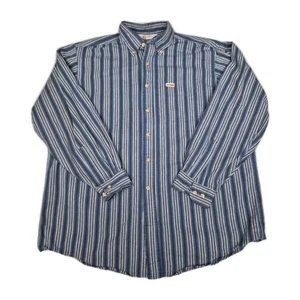Camisa Carhartt De Colección Resistente Ropa Exterior Para Hombres XL Rayas Abotonada Manga Larga - Imagen 1 de 9