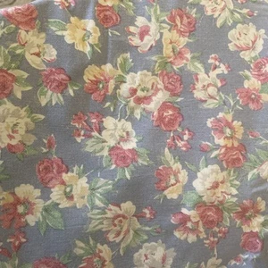 Vtg Hope Ralph Lauren Blue Floral Twin Size Flat Sheet Bedding Cottage - Picture 1 of 3