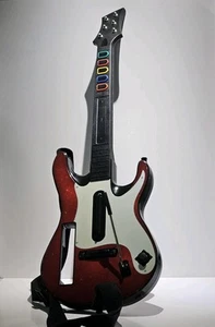 Nintendo Wii Guitar Hero Wireless Controller 95911805 Red White Untested - Picture 1 of 17