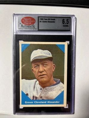 1960 FLEER #5 GROVER C. ALEXANDER HOF SCD Graded 6.5 - Image 1 of 2