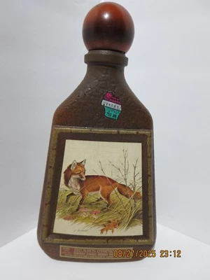 Vintage Jim Beam WHISKEY DECANTER James Lockhart Artist-Red Fox Wildlife - Image 1 of 4