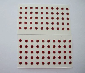 100 RED PRISM EYES for SPINNERBAITS & LURES   1/8"  FLAT STICK ON  - Picture 1 of 1