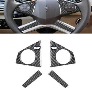 4 piezas para Mercedes Benz Clase R R350 09-12 embellecedor de panel de volante de fibra de carbono - Imagen 1 de 11