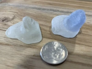 Sea glass - 2 Pieces That Were Possible Stoppers Or Handles- Lot # 266 - Picture 1 of 5