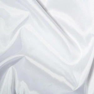Material de tela de satén de seda metálica de tafetán - BLANCO - Imagen 1 de 1