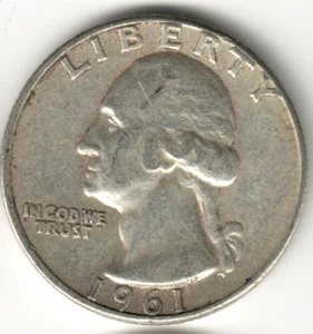 USA - 1961P - Washington ¼ $ - Silver Eagle - no mint mark - #15891RG - Picture 1 of 2