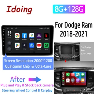 9" IPS Screen Radio CarPlay GPS WIFI Stereo for 2019-2024 Dodge RAM CPS Navi - Picture 1 of 20