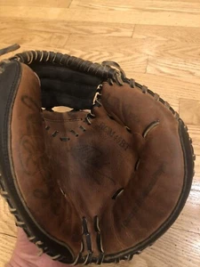 RAWLINGS RCM45BT COWHIDE CATCHER MITT FAST BACK LITE TOE BLACK GLOVE Signed - Picture 1 of 14