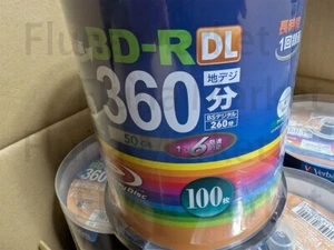 Verbatim vierge Blu-ray BD-R DL 50 Go 1-6x 100 disques VBR260RP100SV1 impression jet d'encre - Photo 1/5