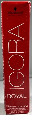 Schwarzkopf Igora Royal Creme de Cor Permanente, 2,1 oz. - ESCOLHA O TOM! - Imagem 1 de 2