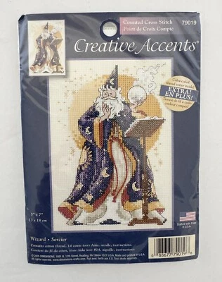 Creative Accents Wizard Sorcier 计数十字绣套件 5 X 7 英寸尺寸 2005 — 第 1/4 张图片