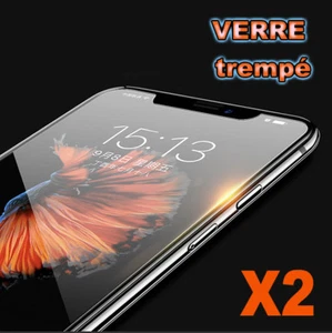 Vitre iPhone X/S/R/Max-8-7-SE-6-5 C + protection verre trempé film protège écran - Photo 1 sur 17