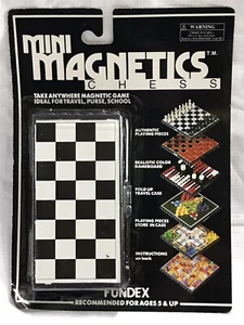 Fundex Mini Magnetics Chess Travel Game Vtg 1989 SEALED - Picture 1 of 4