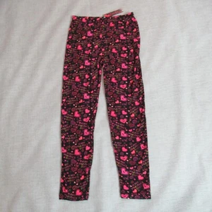 Poof Girl Leggings Girls L 14-16 Black Valentines Day Print Lounge Pant Cozy NWT - Picture 1 of 9