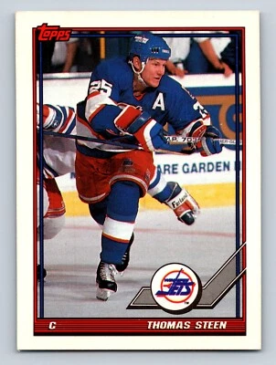 Thomas Steen 1991-92 Topps #218 Winnipeg Jets - Image 1 of 2