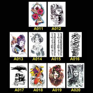 Fashion Temporary Men Women Body Arm Leg Fake Tattoo Stickers Can Cover Scars - Picture 1 of 72
