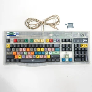 Macally iKey4 USB Keyboard Media Editing for Apple Mac Clear - (1 Broken Stand) - Picture 1 of 9