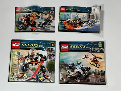 Lote de 4 manuales de instrucciones LEGO ~ Agentes 2.0 8967 8968 896969 8970 ~ 2009 Foto 1 de 4