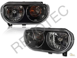 Juego de pares de faros de carcasa negra derecha y derecha para Dodge Challenger SE R/T 2008-2014 - Imagen 1 de 10