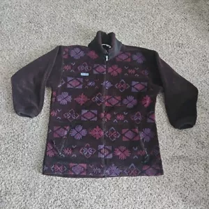 Vintage 90s Columbia Womans Sherpa Fleece Sweater Full Zip USA Large - Picture 1 of 9