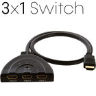 HDMI Switch Cable 2x1 3x1 HDMI Pigtail Switcher Selector 1080p HDTV PC Laptop