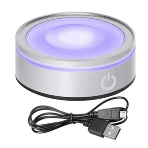 Base de Luz LED con Pantalla Sensible de Soporte Redondo para Arte en Cristal 3D - Imagen 1 de 8