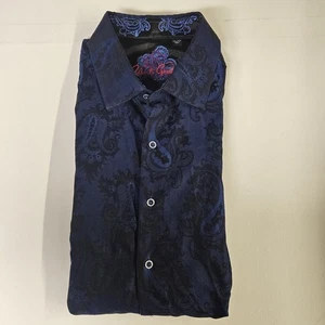 Robert Graham Classic Fit geprägtes blaues Langarmhemd Herren XXLarge 2XL - Bild 1 von 17