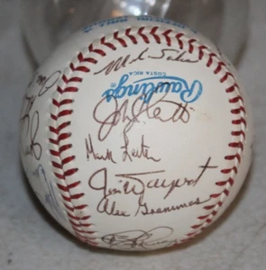 Rawlings signed Autogramm Baseball mit 20 Unterschriften unbekannt - Bild 1 von 8
