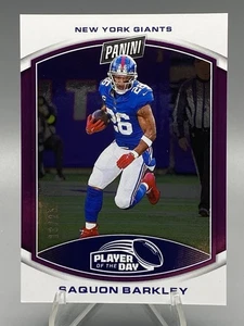 2023 Panini Player of the Day #31 Saquon Barkley purple foil /25 - Picture 1 of 3