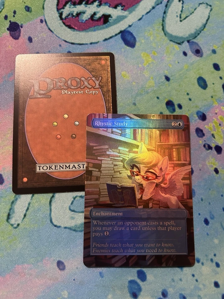 Rhystic Study Full Art Foil Mtg Play Test Card My Little Pony  - Image 1 of 1