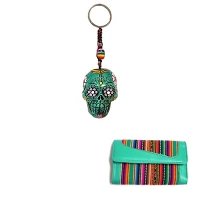 Cartera/Cartera/Llavero/Juego/Kit/Regalo/Monedero Tribal Cuero Triple Foto 1 de 4