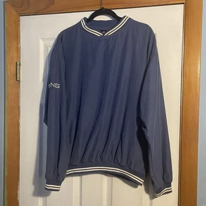 Vintage Ping Jacket Men’s Medium Blue Golf Pullover Windbreaker Activewear Y2K - Picture 1 of 9