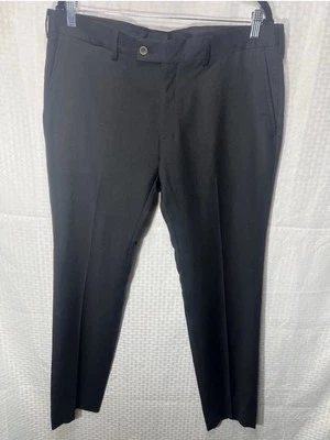 J Brand 100% чисто Virgin шерсти мужские брюки черный плоский передний размер высокий 36 X 31 новый без ЯРЛЫКОВ!! - Изображение 1 из 4
