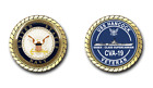 US Navy USS Hancock CVA-19 Silhouette Veteran Challenge Coin