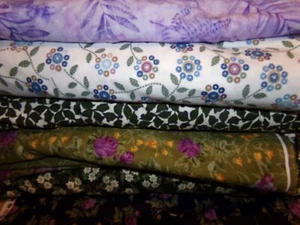 FLANNEL FLOWERS floral Cotton quilt FABRIC U-Pick See Info 1/2 yd BTHY - Picture 1 of 18