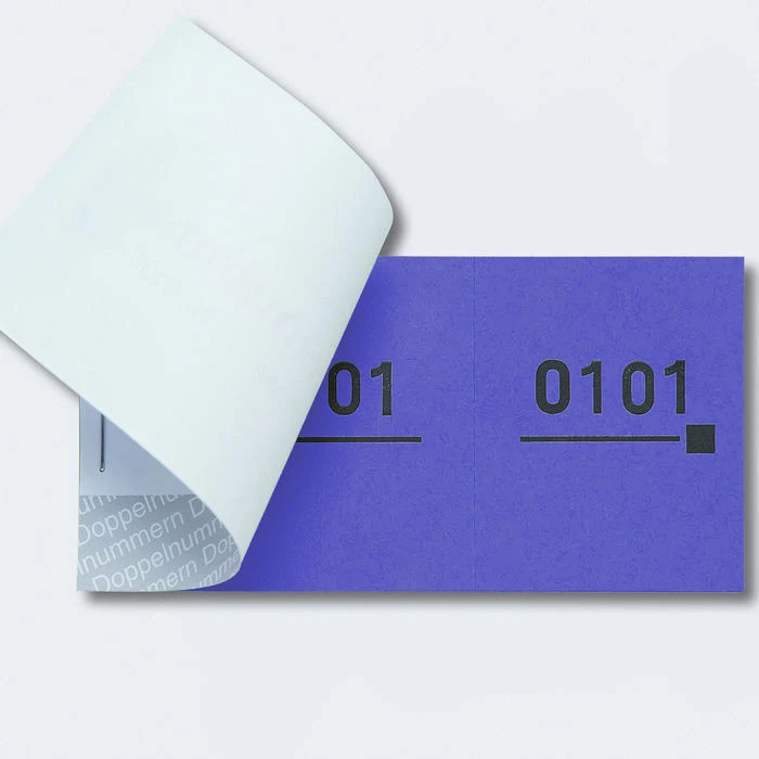 WOLF & APPENZELLER Doppelnummern-Block 500 Abrisse, Nummern 1-500 für Garderobe, Eintritt, Pfand