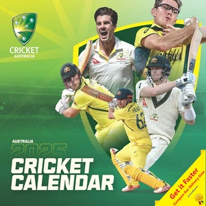 2025 Calendar Cricket Australia Square Wall Browntrout A04244 - Picture 1 of 7