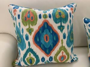 Indoor/Outdoor high end custom Multi Color Geometric Design pillow covers 18x18