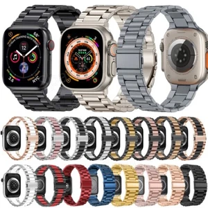 Edelstahl iWatch Armband Strap für Apple Watch Ultra 2 Series 9 8 7 6 5 4 SE - Bild 1 von 55