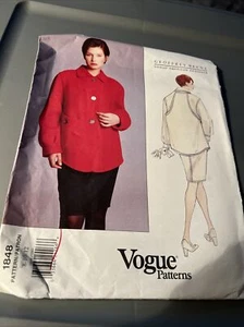Vogue 1848 Misses Jacke Rock von Geoffrey Beene Größe 8-10-12 ungeschnitten - Bild 1 von 8