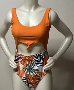 Traje de baño grande para mujer PatPat 1 pieza excelente estado usado naranja - Imagen 1 de 18