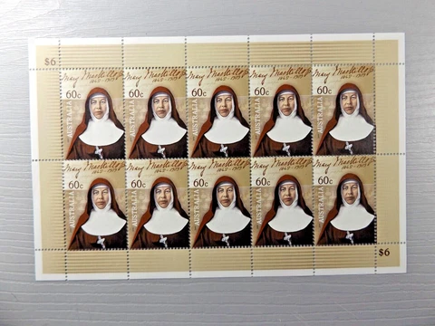 Mary Mackillop 2010 Block of 10 x 60 cent Stamps Cover