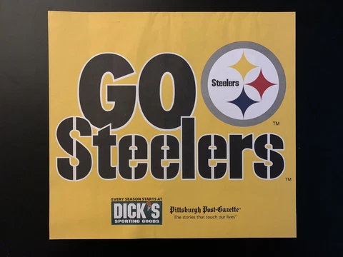 Pittsburgh Steelers Super Bowl XL Double-Sided Poster Wall Hanging NFL Cover