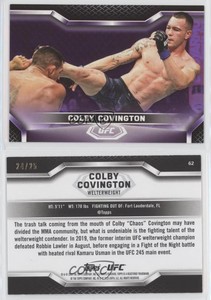 2020 Topps UFC Knockout Purple /25 Colby Covington #62