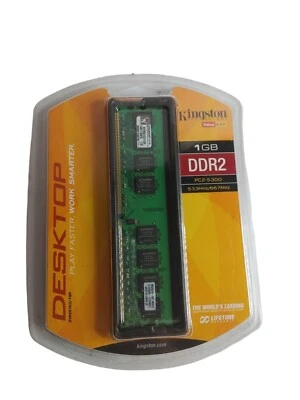 New NOS Kingston Desktop 1GB PC2-5300 DDR2 Memory Samsung (KVR667D2/1GR) Sealed - Image 1 of 2
