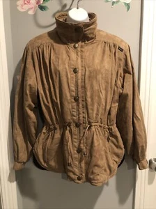 Skea PARIS VAIL Anorak Jacket Full Zip Brown Faux Suede Women's Size Small - Picture 1 of 9