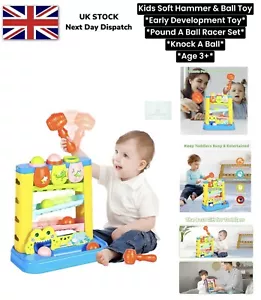 Kids Baby Interactive Toy Pound Early Learning Toy A Ball Ramp Racer Track Baby - Picture 1 of 7