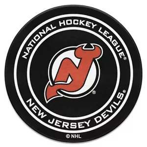 FANMATS 10416 New Jersey Diavoli Hockey Tappeto a forma di disco - 27 pollici Diametro, gancio... - Foto 1 di 4
