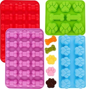 Dog Molds Silicone Puppy Dog Paw and Bone Molds Dog Treat Mold for Homemade,Baki - Picture 1 of 7